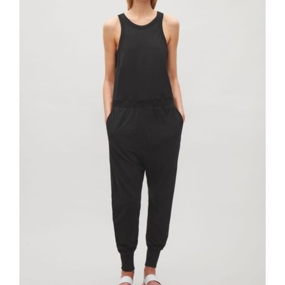 COS Pants - COS Sleeveless Jersey Jogger Jumpsuit Black M